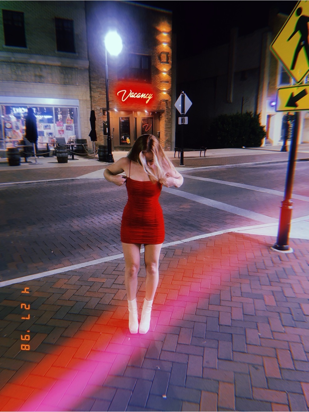 Windsor Red Ruched Mini Dress - Picture 4 of 4